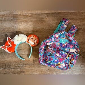 Loungefly Turning Red Backpack and Headband Set